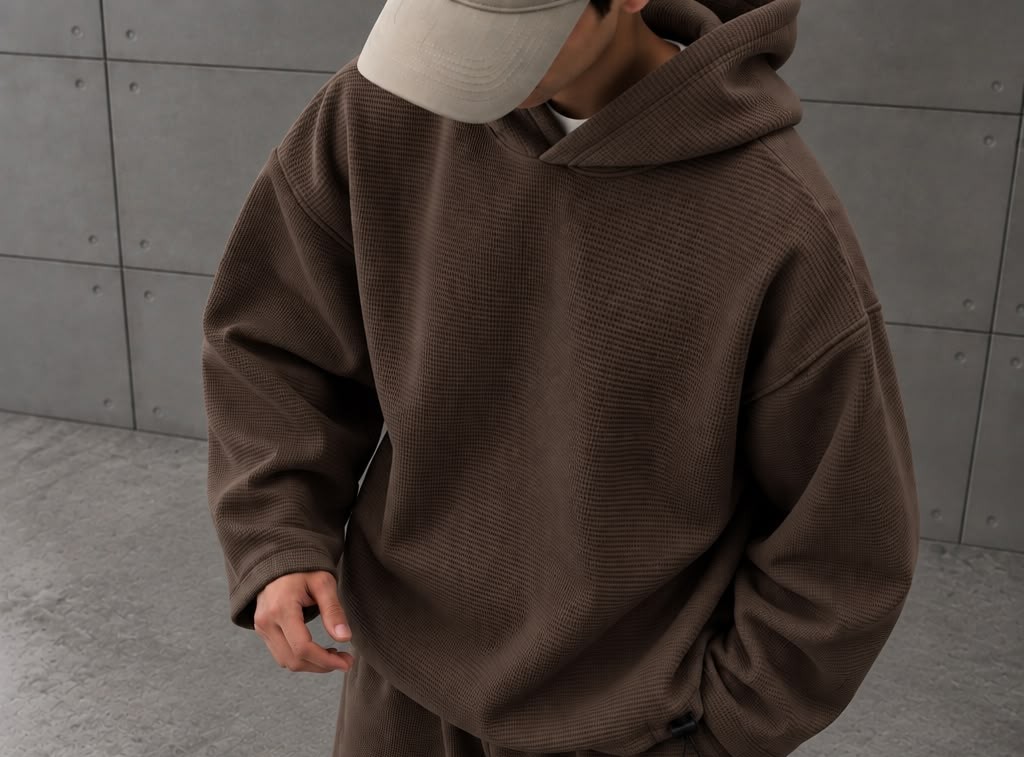 Kahve Waffle Hoodie