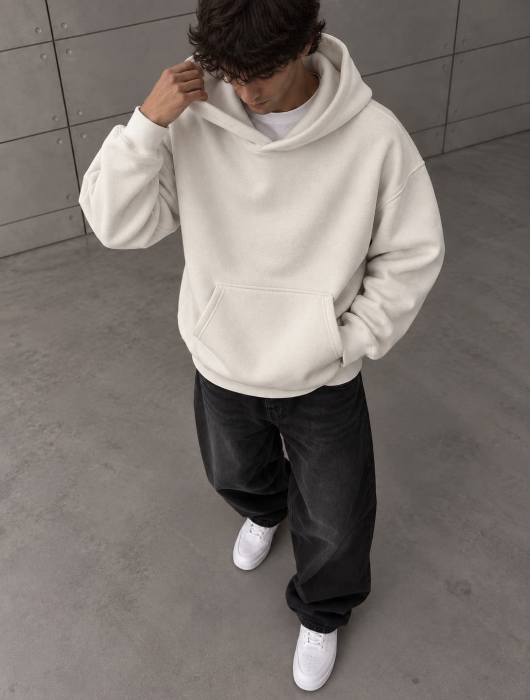 Basic Ekru Hoodie